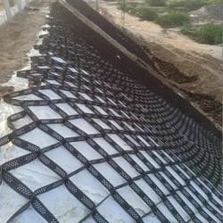 高張力サンディ 黄色 100-445 HDPE 砂岩の安定性のためのプラスチックジオセル