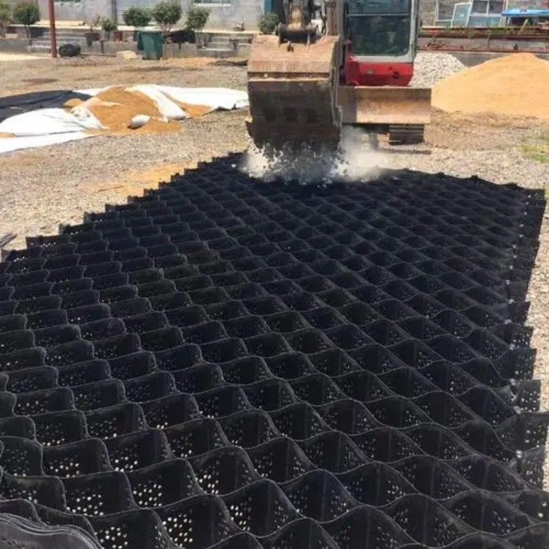 ハイ ハニーコム 黒 HDPE 地質細胞強化 道路用 砂石安定化グリッド 支架壁堤