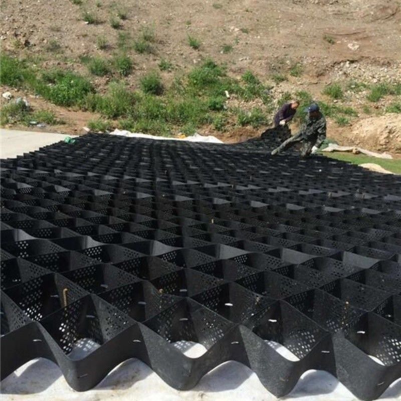 ハイ ハニーコム 黒 HDPE 地質細胞強化 道路用 砂石安定化グリッド 支架壁堤
