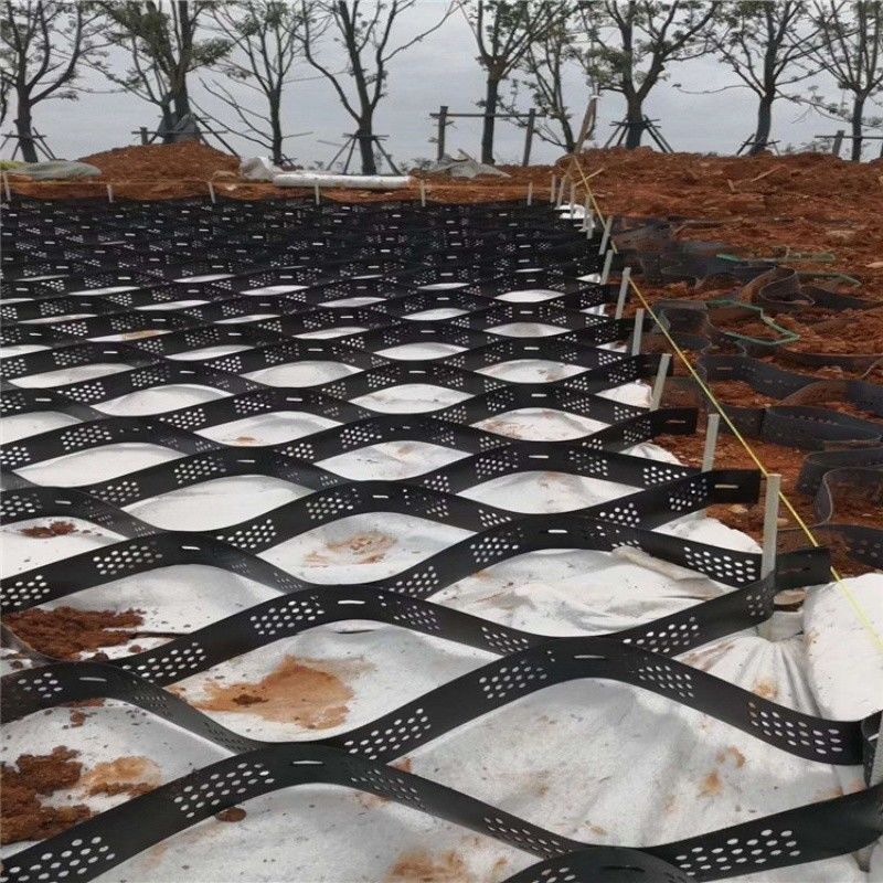 ハイ ハニーコム 黒 HDPE 地質細胞強化 道路用 砂石安定化グリッド 支架壁堤