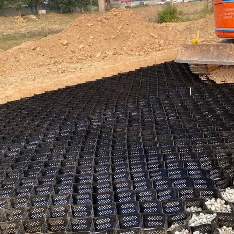 ハイ ハニーコム 黒 HDPE 地質細胞強化 道路用 砂石安定化グリッド 支架壁堤