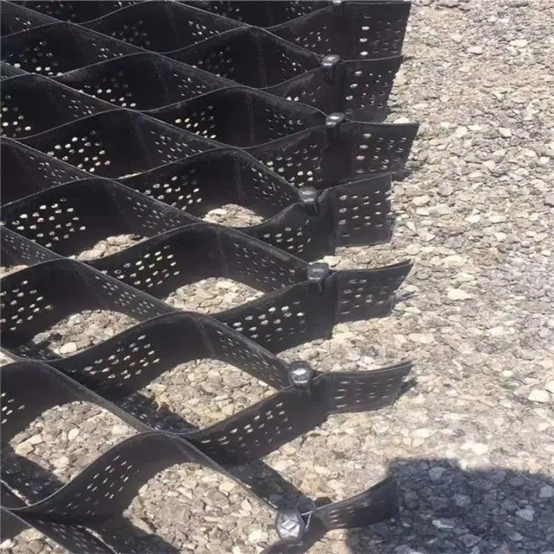 ハイ ハニーコム 黒 HDPE 地質細胞強化 道路用 砂石安定化グリッド 支架壁堤