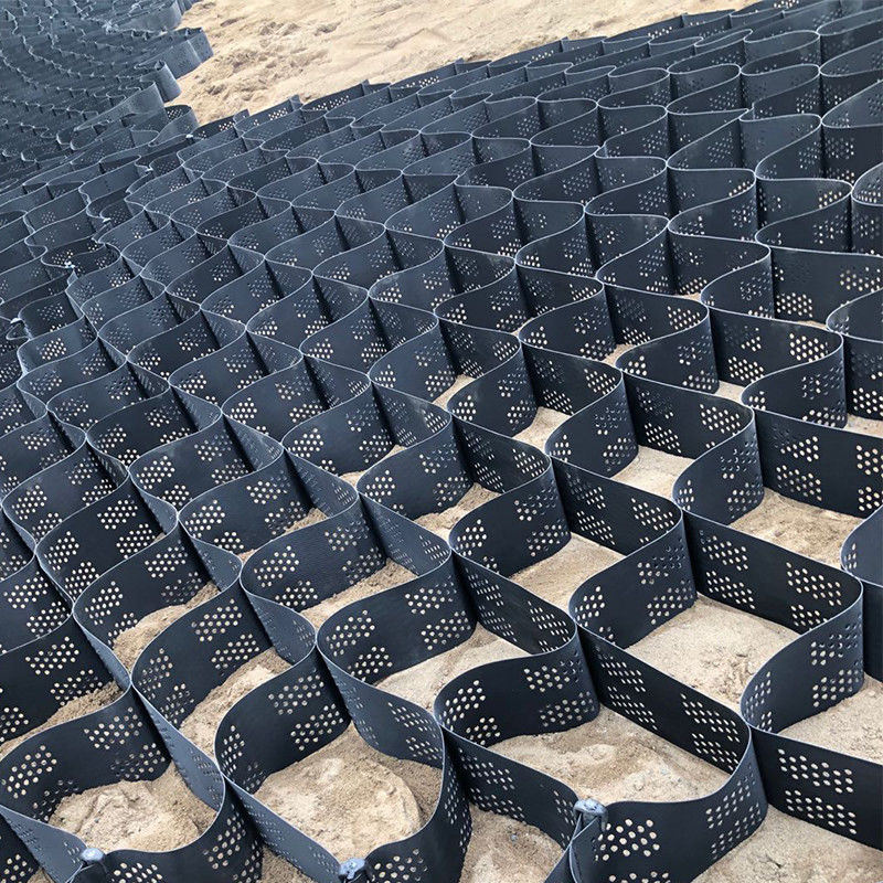 高質素な高細胞封鎖システム ハニーコム HDPE 地質セル 道路 基礎 斜面保護 駐車場 ドライブウェイ 支障壁