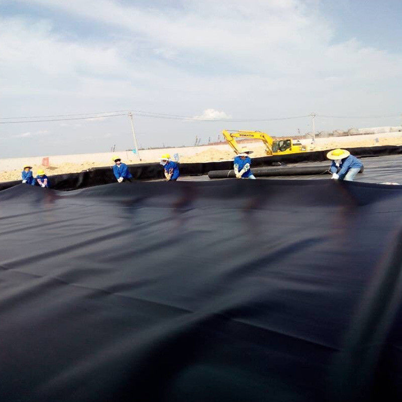 耐久性黒色HDPEジオメムラン池面 0.5mm 円形魚箱,水産池,貯水池,ダム防水用