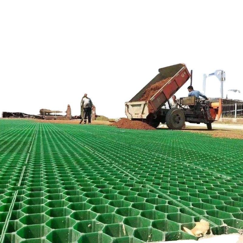 HDPE 草のグリッド メーカー プラスチック 砂利 舗装 グリッド 道路 駐車場 緑 黒色