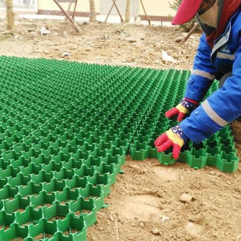HDPE 草のグリッド メーカー プラスチック 砂利 舗装 グリッド 道路 駐車場 緑 黒色