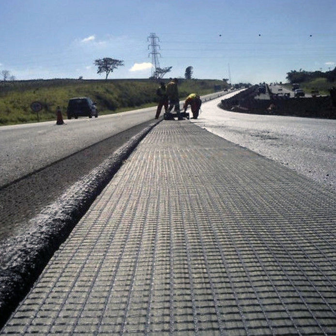 高張力 土地強化用 半軸プラスチック網 30kN/m 道路ベース安定化用 ブラックPP/PETグリッド