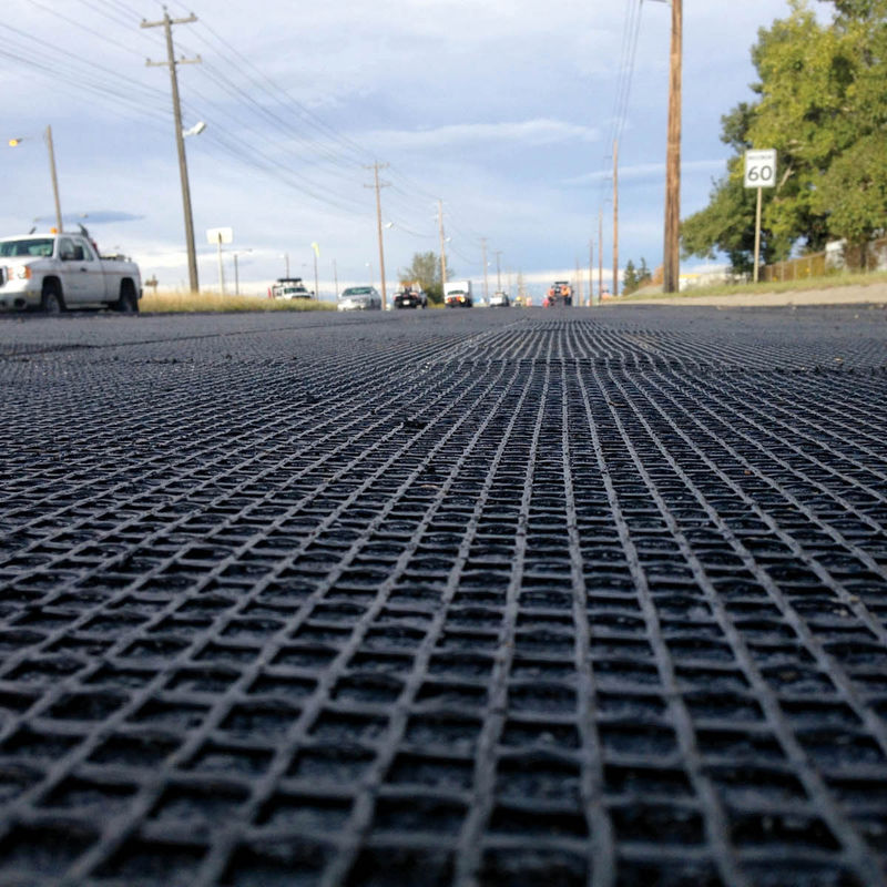 土壌強化のための二軸プラスチックジオグリッド,高張力PP/PETジオグリッド,Balck 30kN/m,道路ベース安定化網