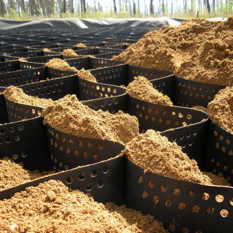 ドライブウェイ,地面安定化,斜面保護,支障壁強化のための重用HDPEジオセル砂岩グリッドシステム