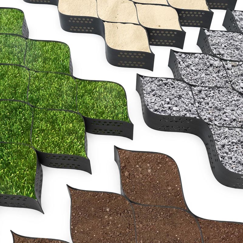 HDPEプラスチックジオセル 舗装グリッド HDPEジオセル 軟い地下室強化用 低コストの砂石安定化ジオセル 道路建設用