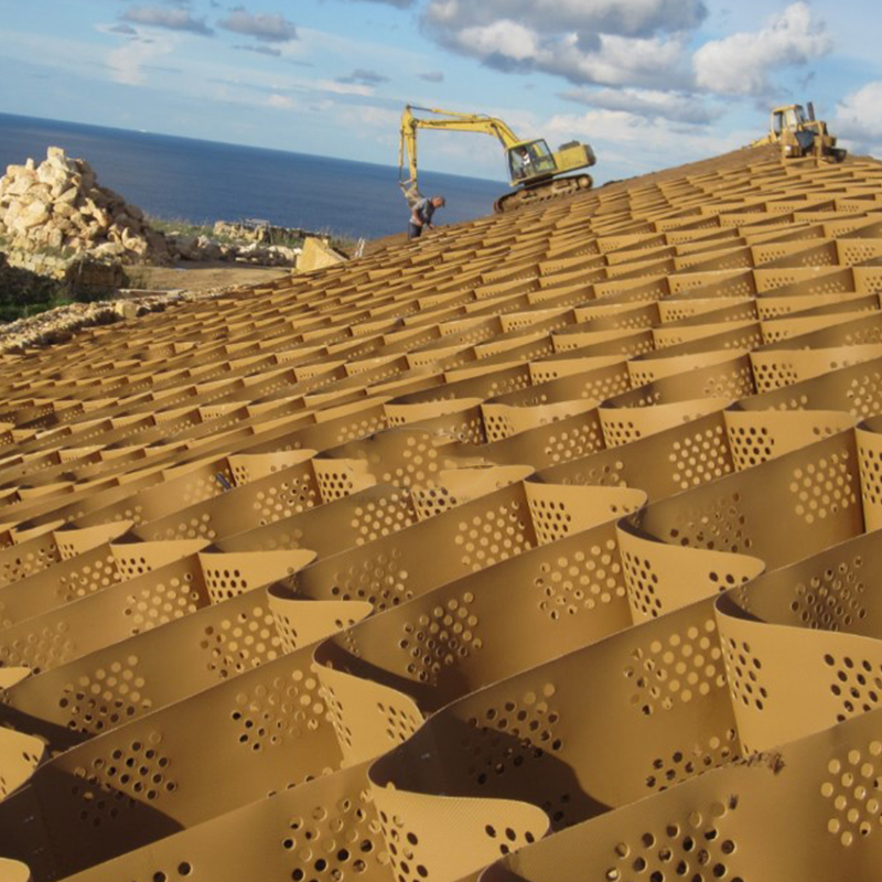 構造化・穴位化 HDPE プラスチックの地質細胞砂岩グリッド ドライブウェイの安定化,道路基地の強化,駐車場や斜面保護