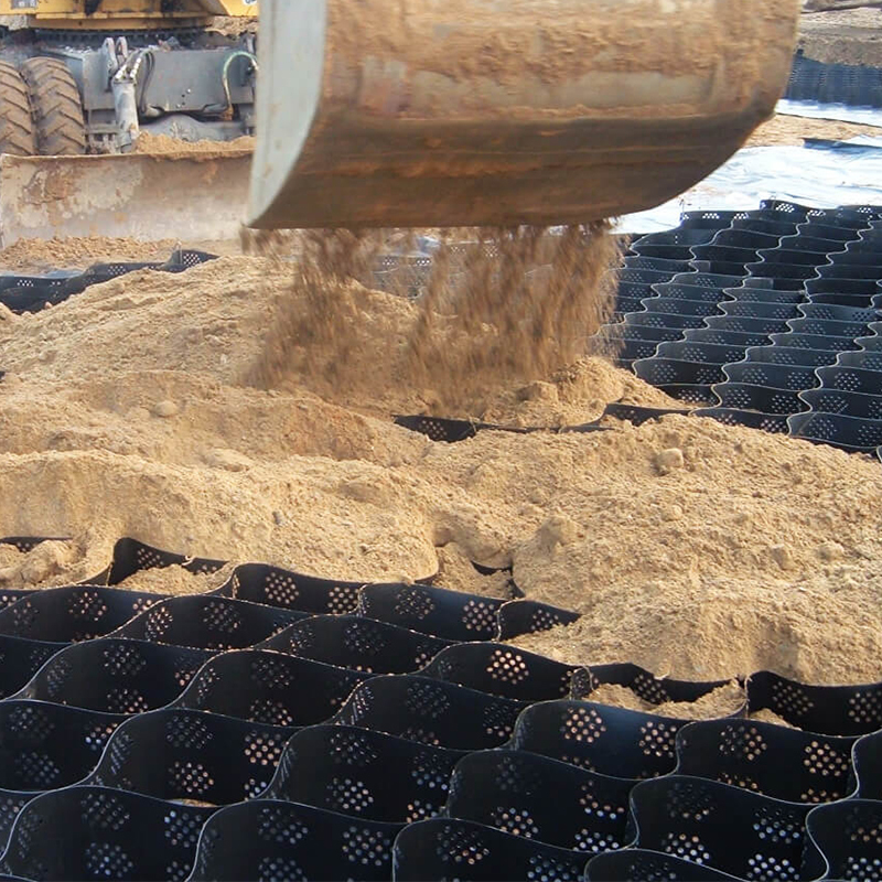 構造化・穴位化 HDPE プラスチックの地質細胞砂岩グリッド ドライブウェイの安定化,道路基地の強化,駐車場や斜面保護