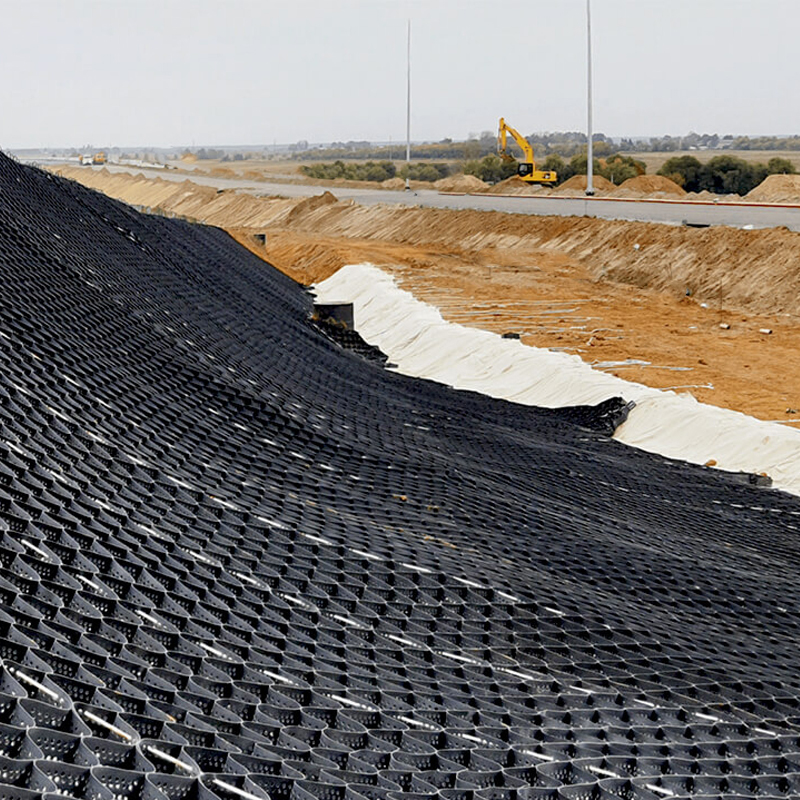 プラスチック ASTM 標準道路グリッド 砂利 ハニーコム HDPE 地質セル 壁の固定 強化 斜面保護 ドライブウェイ 地質セル 侵食制御