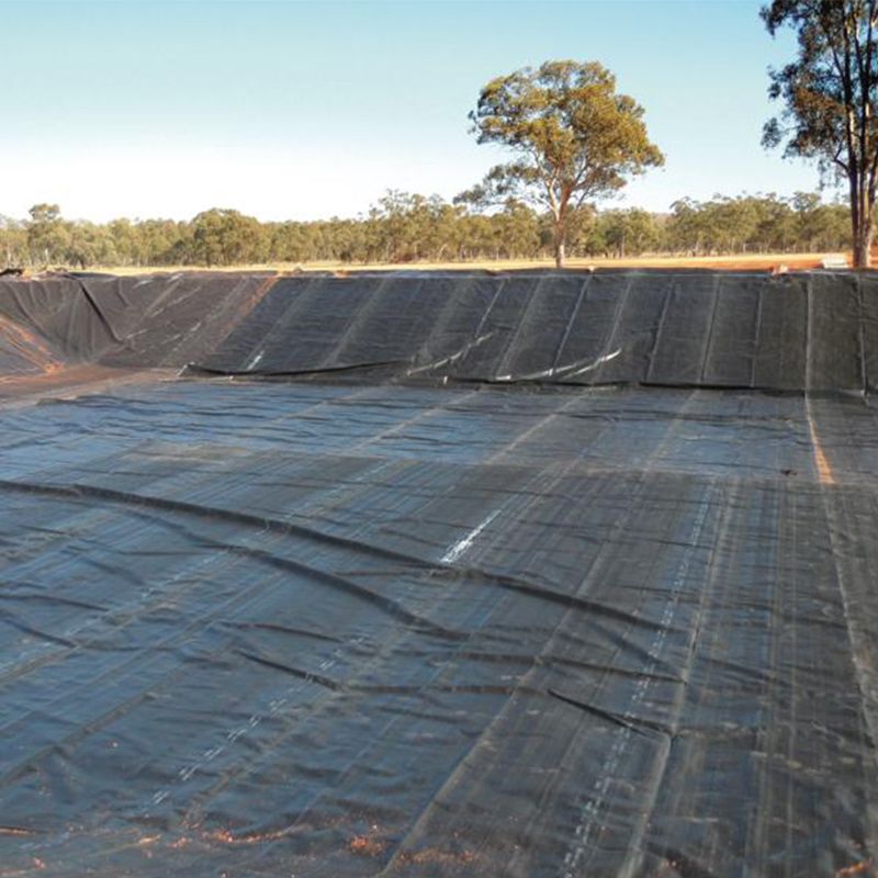 ハードブラックライナーHDPE防水池ライナー ジオメンブレンポリエチレン工場価格販売用