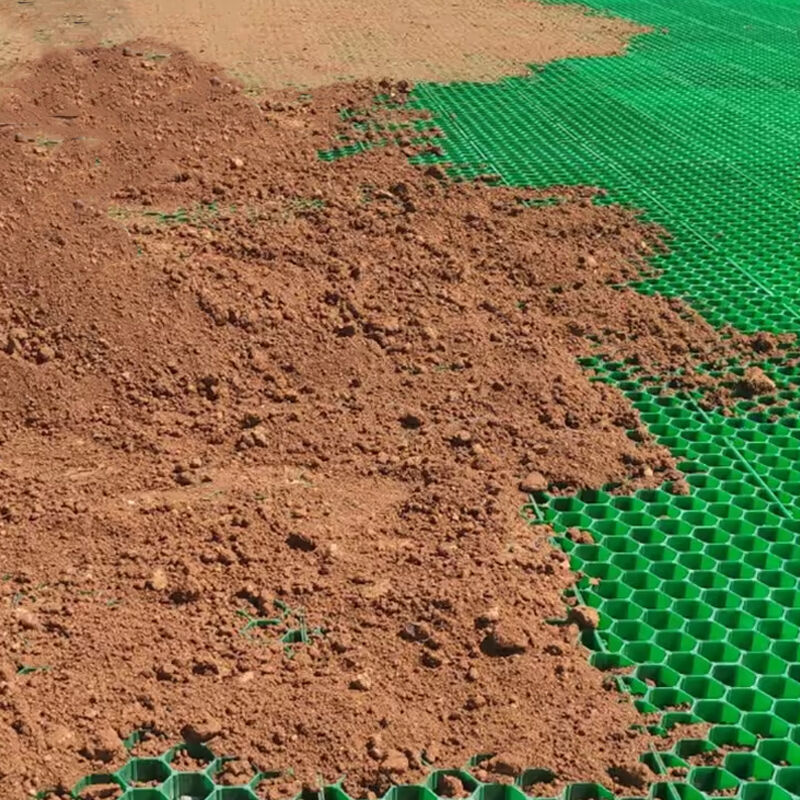 38mm 48mm 68mm プラスチックの草のグリッド パバー 砂石の安定化グリッド 車道,駐車場