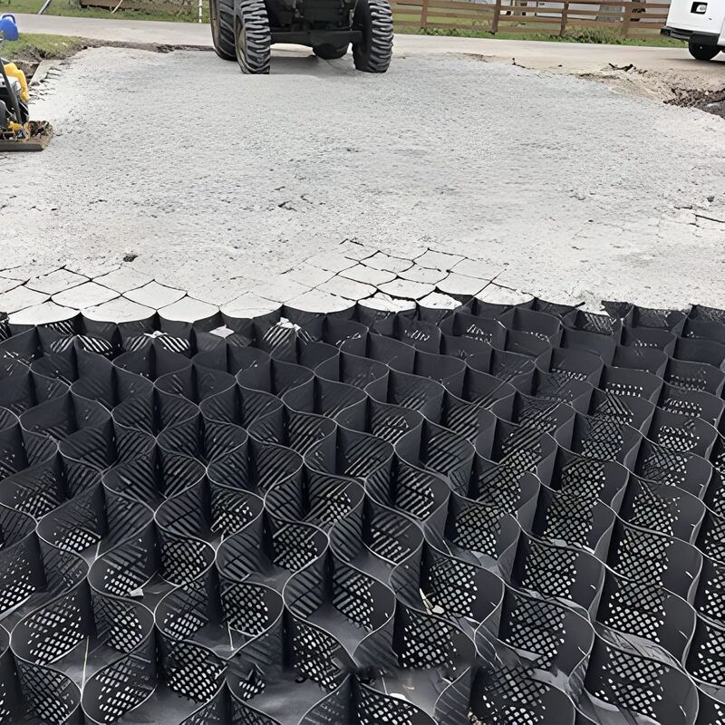 HDPE ジオセル プラスチック ドライブウェイ 砂利 HDPE ジオセル 道路における土壌管理 道路の強化 斜面保護 侵食管理 砂利 高速道路